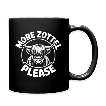 Highland Cow / Highland Rind – Ich liebe Highlands - Tasse einfarbig - Schwarz - Rechts