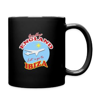 Goodbye England Let´s go to Ibiza  - Full Colour Mug - black - Right