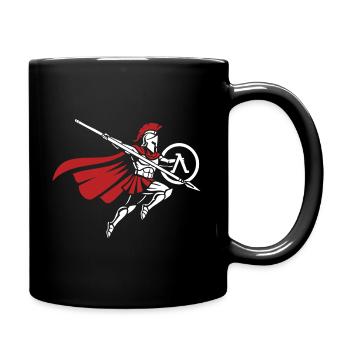 Spartan Spear Jump Maskottchen Spartan Strike - Tasse einfarbig - Schwarz - Rechts