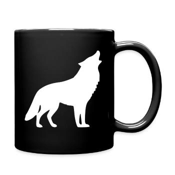 Loup Hurlant Blanc - Mug uni - noir - Droite