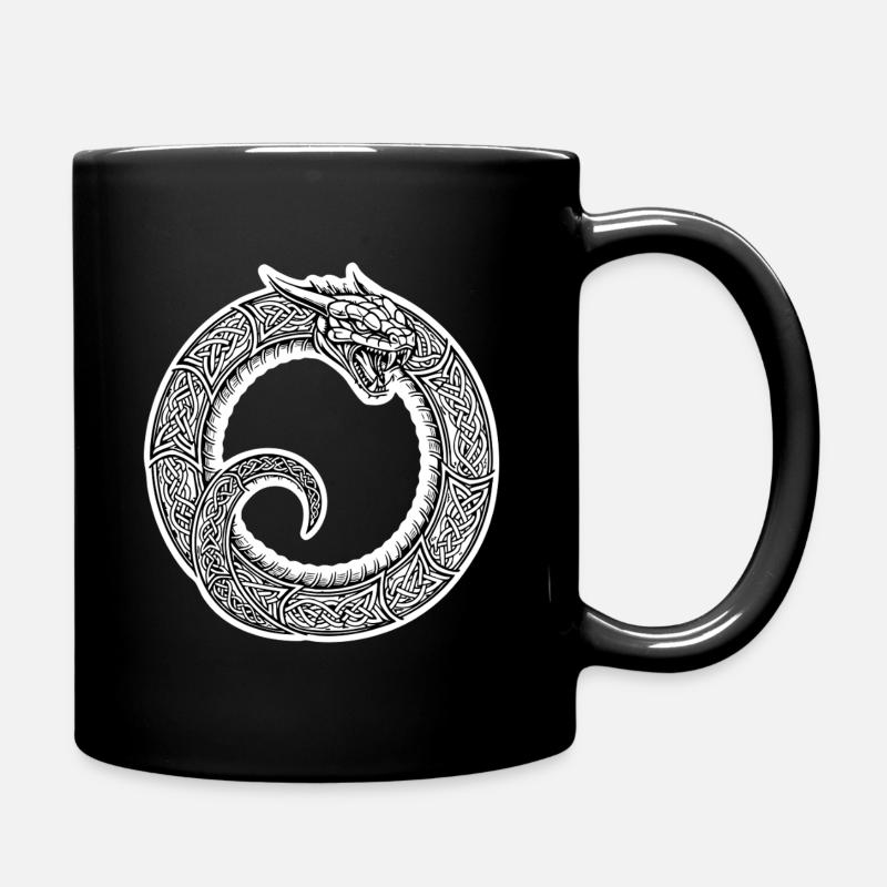 Jörmungand Schlange von Midgard Ouroboros Wikinger - Tasse einfarbig - Schwarz