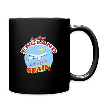 Spanien auf dem Weg: Auf Wiedersehen England - Tasse einfarbig - Schwarz - Rechts