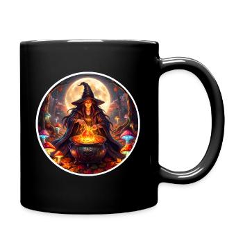 Moonlit Witch Cauldron Magic - Full Colour Mug - black - Right