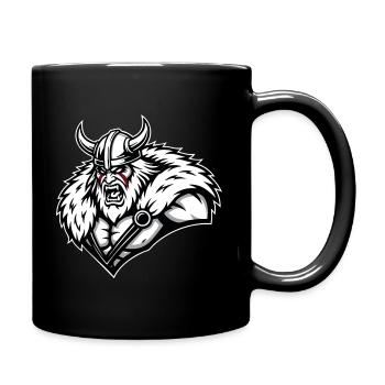 Viking Berserker Fury War Paint Maskottchen - Tasse einfarbig - Schwarz - Rechts