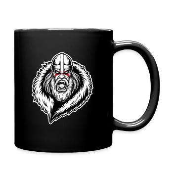 Wikinger Warcry Berserker Fury Nordisches Maskottchen - Tasse einfarbig - Schwarz - Rechts