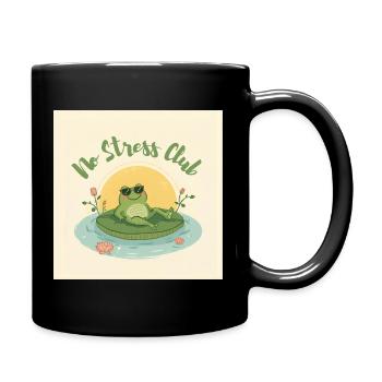 No Stress Club Frog Chill - Full Colour Mug - black - Right