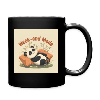 Panda Weekend Relaxed Mode - Full Colour Mug - black - Right