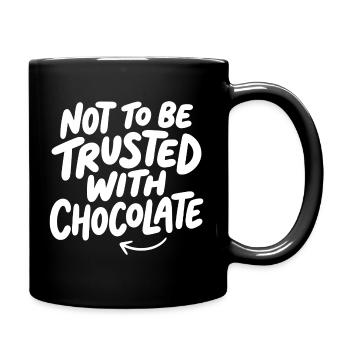 Pas à faire confiance avec l’épicéa au chocolat - Mug uni - noir - Droite