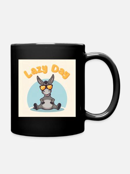 Jour de Paresse - Âne Relax - Mug uni - noir