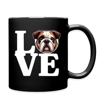 J’ADORE English Bulldog Dog Dog Amateur Drôle - Mug uni - noir - Droite