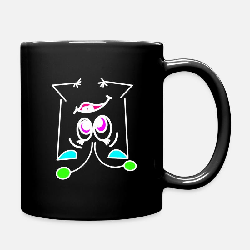 Neon Mood Flip - The Turning Face - Full Colour Mug - black
