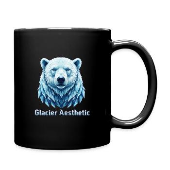 Polygone esthétique du glacier Polar Bear - Mug uni - noir - Droite