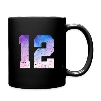 numéro 12 – Cadeau anniversaire 12 ans - Mug uni - noir - Droite