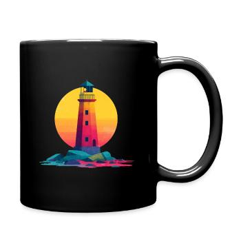 lighthouse - Full Colour Mug - black - Right