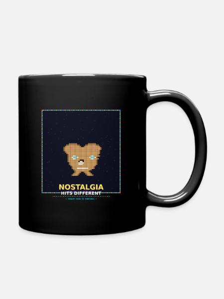 Nostalgia Pixel Bear : RetroGlanz Design - Mug uni - noir
