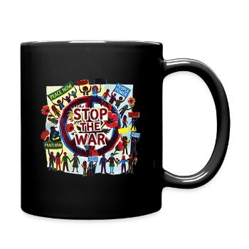 Paix Amour Paix contre la guerre - Mug uni - noir - Droite