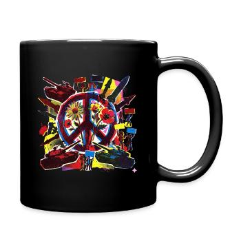 Paix, arrêtez la guerre - Mug uni - noir - Droite