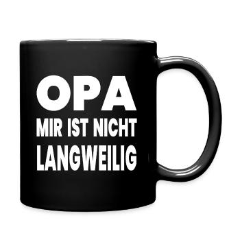 Opa - Tasse einfarbig - Schwarz - Rechts