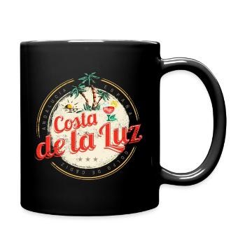 Costa de la Luz Vintage Andalusien Spanien Design - Tasse einfarbig - Schwarz - Rechts