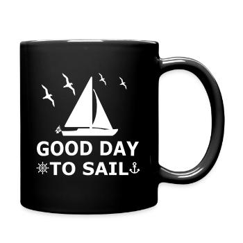 Voile - Mug uni - noir - Droite