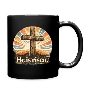 he is risen - Full Colour Mug - black - Right