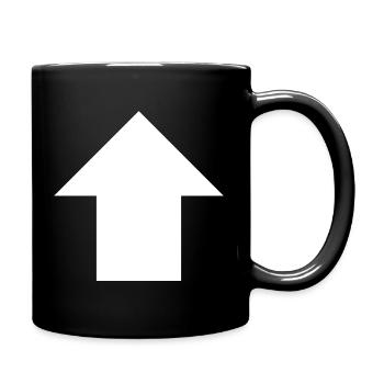Arrow up sign - Full Colour Mug - black - Right