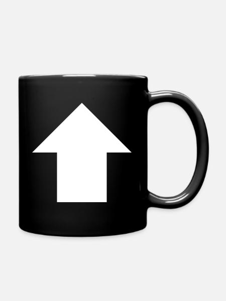 Arrow up sign - Full Colour Mug - black