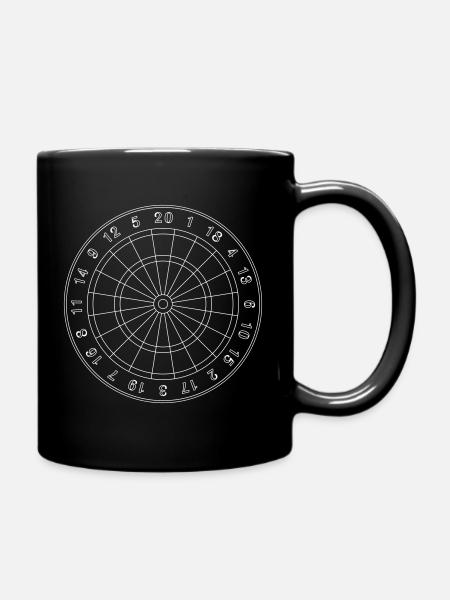 Dartboard – Dartscheibe - Full Colour Mug - black