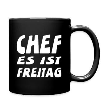 Chef - Tasse einfarbig - Schwarz - Rechts
