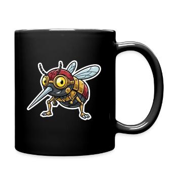 Mosquito Scout Steampunk Red and Gold - Full Colour Mug - black - Right