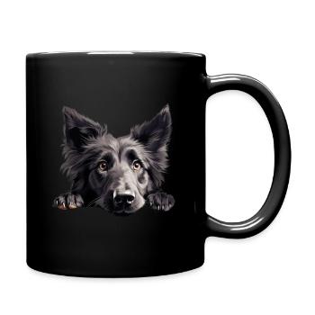 Belgian Sheepdog - Tasse einfarbig - Schwarz - Rechts