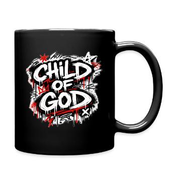 Child of God Graffiti Schriftzug - Tasse einfarbig - Schwarz - Rechts