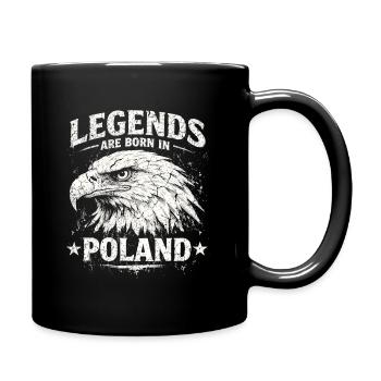 Polen Legende: Weißer Adler – Stolz & Tradition - Tasse einfarbig - Schwarz - Rechts