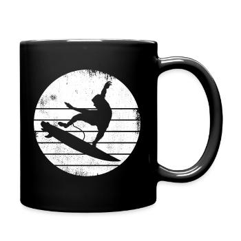 Surfer Design - Tasse einfarbig - Schwarz - Rechts