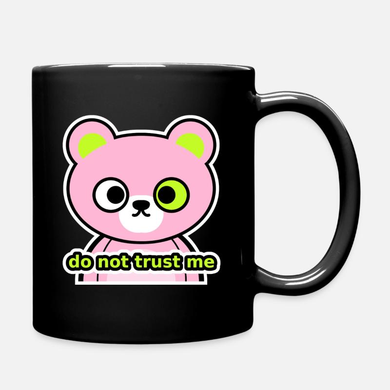 Neon Rebel Bär – Do Not Trust Me - Tasse einfarbig - Schwarz