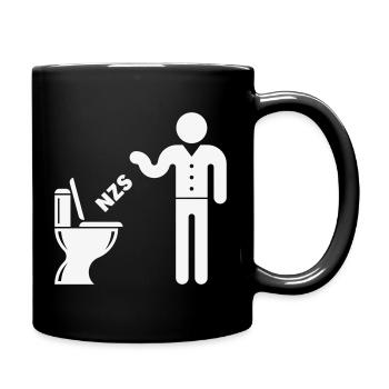NZS In’s Klo, In Die Toilette! Gegen Rechts White - Tasse einfarbig - Schwarz - Rechts