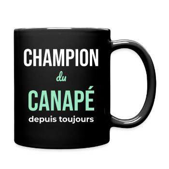 Canapé Champion — Flemme Assumée - Mug uni - noir - Droite