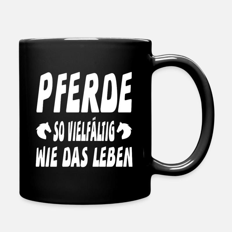 Pferde - Tasse einfarbig - Schwarz