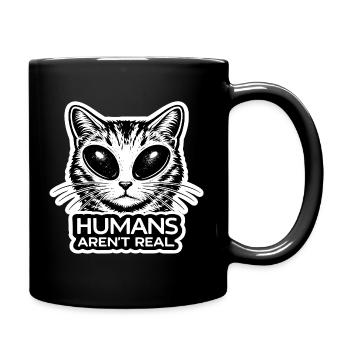 Les humains chats extraterrestres ne sont pas de vrais chatons effrayants - Mug uni - noir - Droite