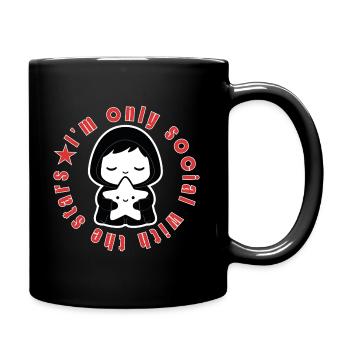 Introvertierter Étoile Social With The Stars - Tasse einfarbig - Schwarz - Rechts