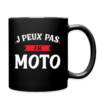 Cadeau homme T shirt homme j'peux pas j'ai moto ‏ - Mug uni - noir - Droite