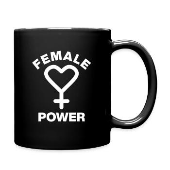 FEMALE POWER – GIRL POWER FAUST! ♀ GIRLS SISTERS - Tasse einfarbig - Schwarz - Rechts