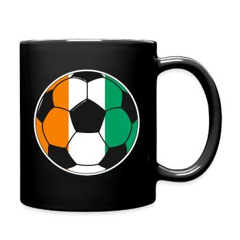 Fußball – Team Elfenbeinküste - Tasse einfarbig - Schwarz - Rechts