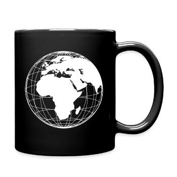 Globe Earth Modern Minimalist - Blanc - Mug uni - noir - Droite