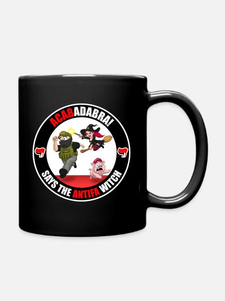 Die Antifa-Hexe – Grenzschutz - Tasse einfarbig - Schwarz