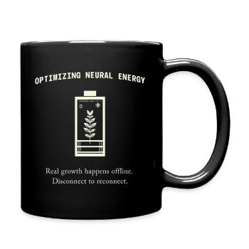 Neural Energy Backprint – Aesthetic Mental Health - Tasse einfarbig - Schwarz - Rechts