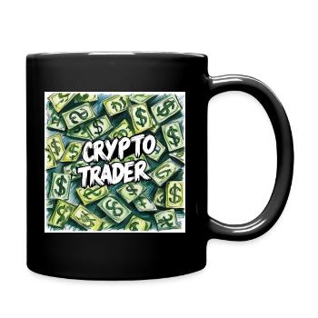 Crypto Trader Money Rain - Full Colour Mug - black - Right