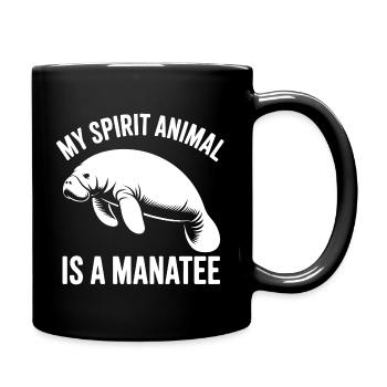 Manatee Spirit Animal - Full Colour Mug - black - Right