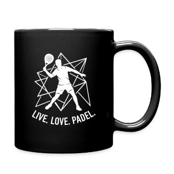 Life Love Padel Sport Lifestyle Fashion - Full Colour Mug - black - Right
