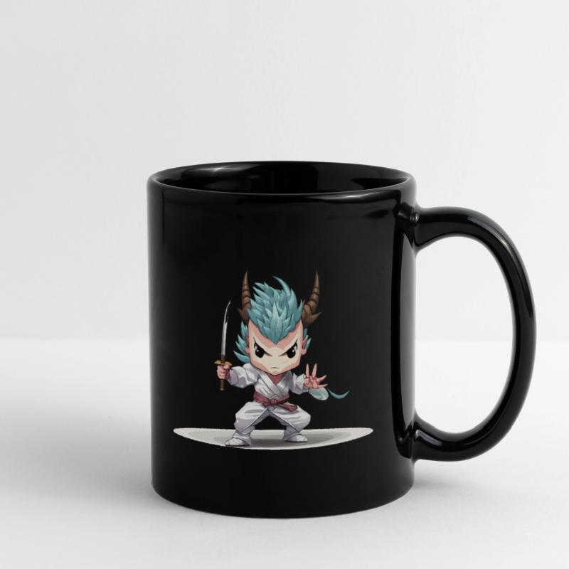 Chibi Warrior with Katana Full Colour Mug